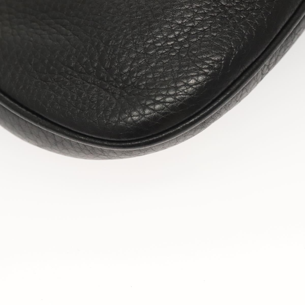 Prada Vintage Chain Flap Shoulder Bag Leather, BLACK, LEATHER, Shoulder bag