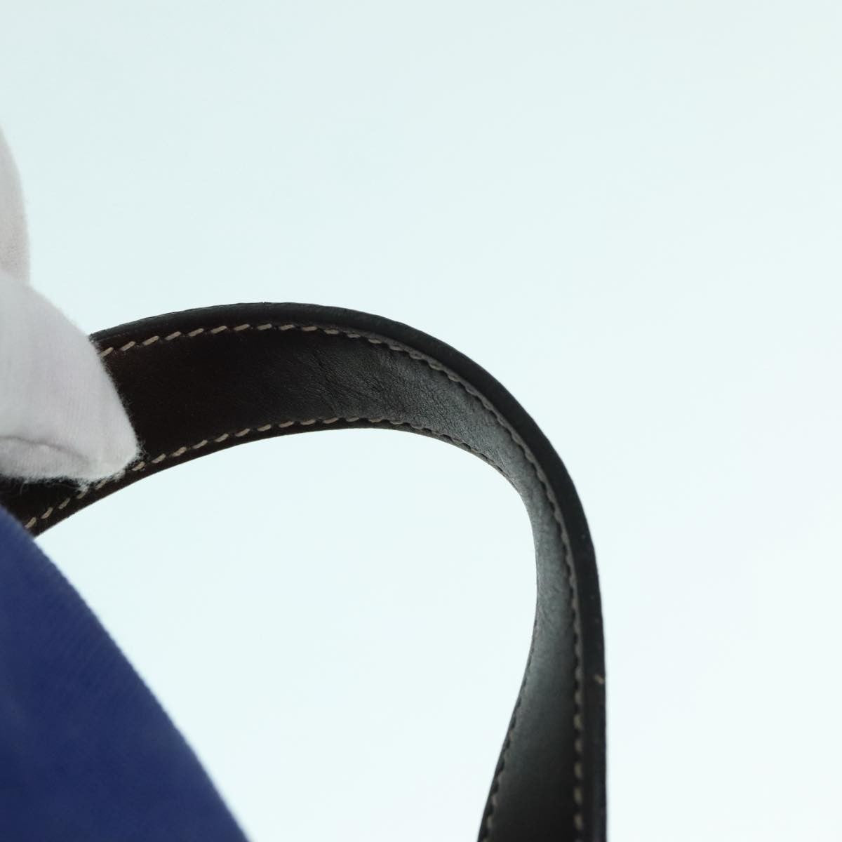 Prada Logo Backpack Canvas, BLUE, CANVAS, Backpack