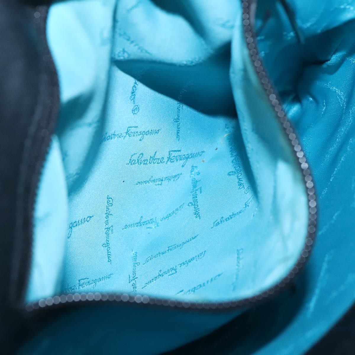 Salvatore Ferragamo Gancini handbag Leather, BLACK, LEATHER, Handbag