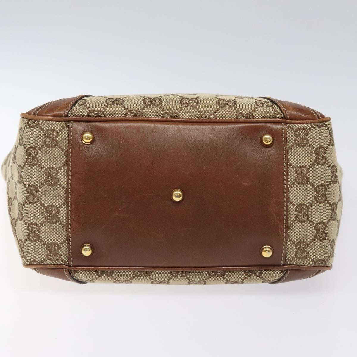 Gucci Vintage tote Leather, BEIGE, CANVAS, Tote bag