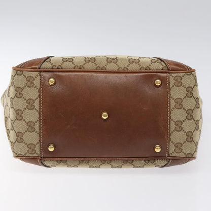 Gucci Vintage tote Leather, BEIGE, CANVAS, Tote bag