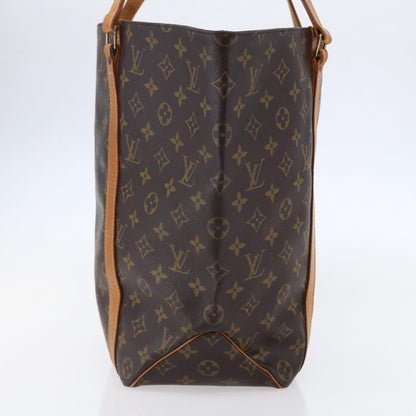 Louis Vuitton Shopping Sac Handbag Monogram Canvas, BROWN, CANVAS, Tote bag