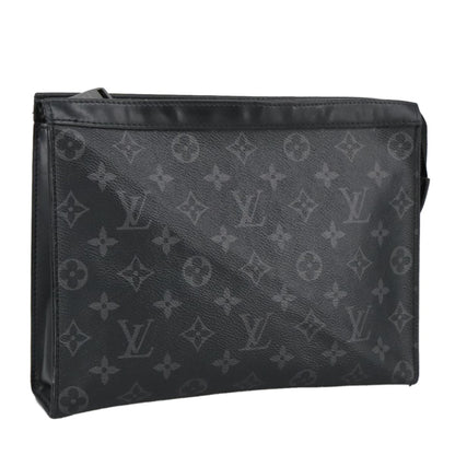 Louis Vuitton Pochette Voyage Monogram Eclipse Canvas, BLACK, CANVAS, Clutche & pouche