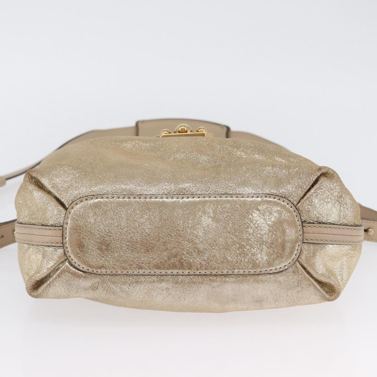 Chloe Elsie Convertible Satchel Leather, Gold, Leather, Handbag