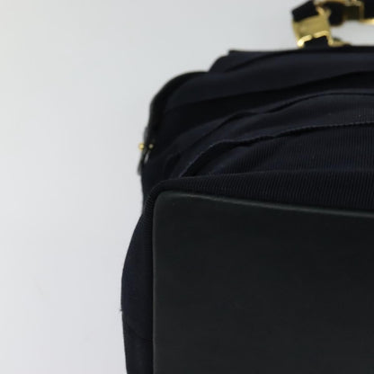 Salvatore Ferragamo Vala Shoulder Bag Canvas, NAVY, CANVAS, Shoulder bag