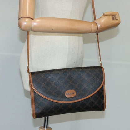 Bally Vintage Shoulder Bag Leather, Black, Leather, Handbag
