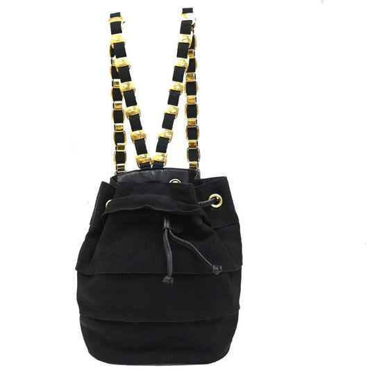 Salvatore Ferragamo Vala Backpack Canvas, Black, Canvas, Backpack