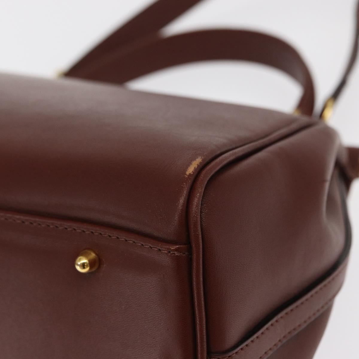 Valentino Garavani Vintage Handbag Leather, BURGUNDY, LEATHER, Handbag