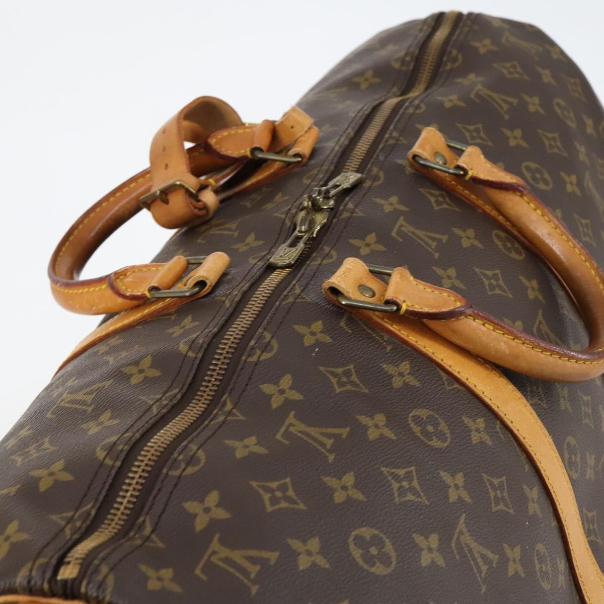 Louis Vuitton Keepall Bag Monogram Canvas, BROWN, CANVAS, Travel bag