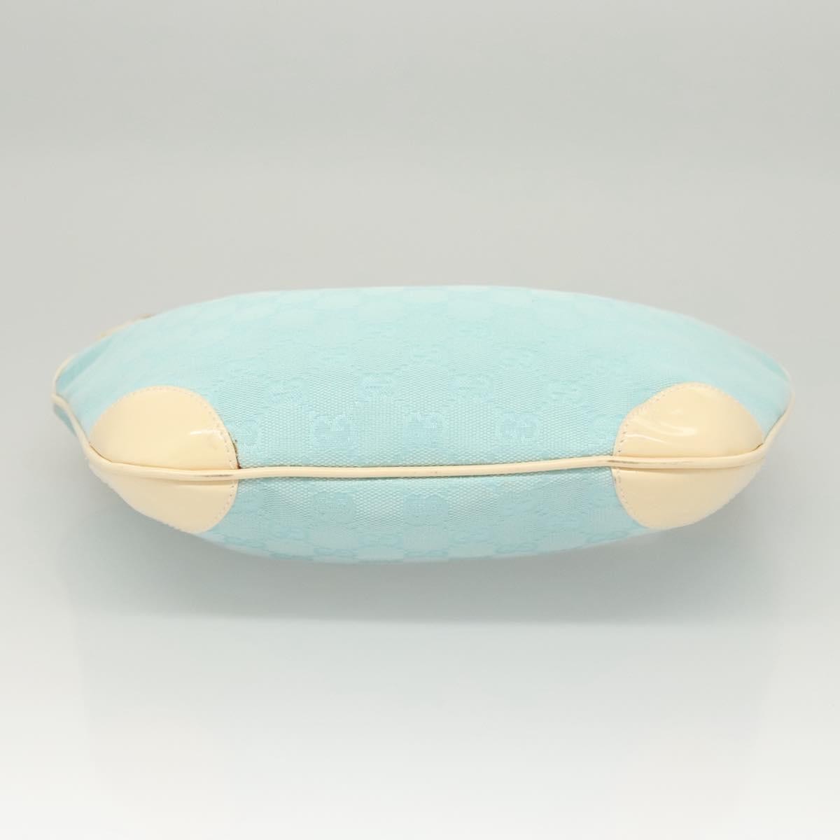 Gucci Vintage Zip Hobo GG Canvas and Patent, BLUE, CANVAS, Shoulder bag