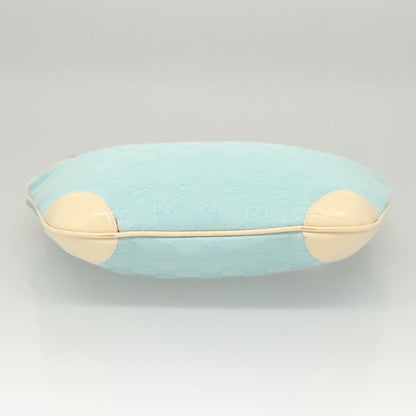 Gucci Vintage Zip Hobo GG Canvas and Patent, BLUE, CANVAS, Shoulder bag