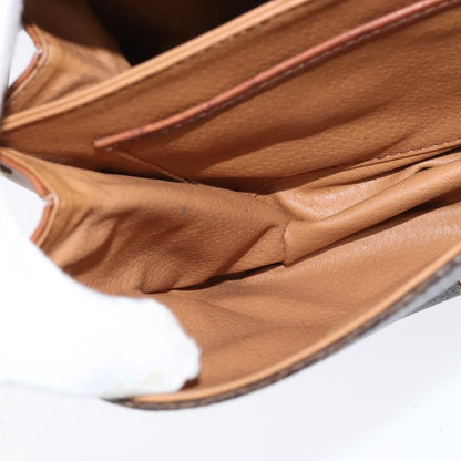 Celine Macadam Shoulder Bag PVC Leather, BROWN, PVC, Shoulder bag