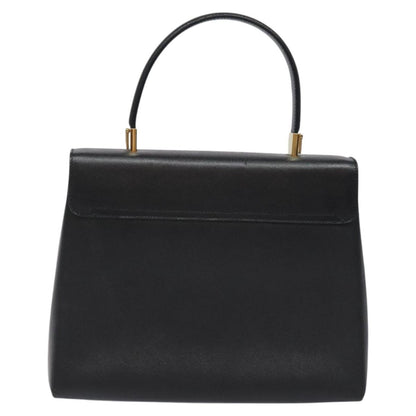 Salvatore Ferragamo Gancini Convertible Top Handle Bag Leather, BLACK, LEATHER, Handbag