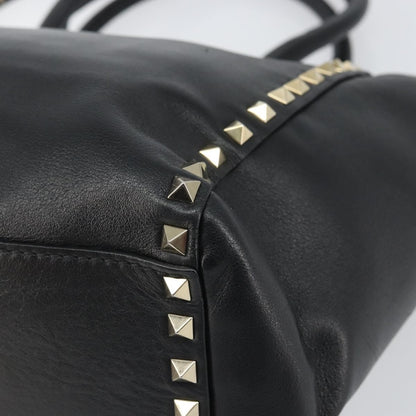 Valentino Garavani Rockstud Tote Soft Leather, BLACK, LEATHER, Tote bag