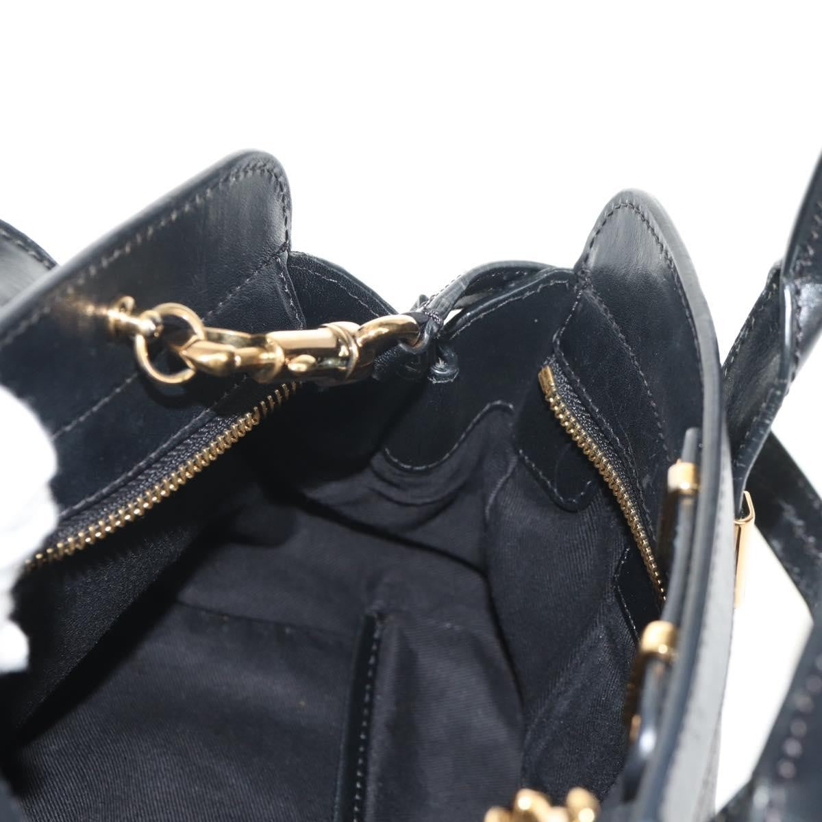 Chloe Alice Satchel Leather, BLACK, LEATHER, Handbag