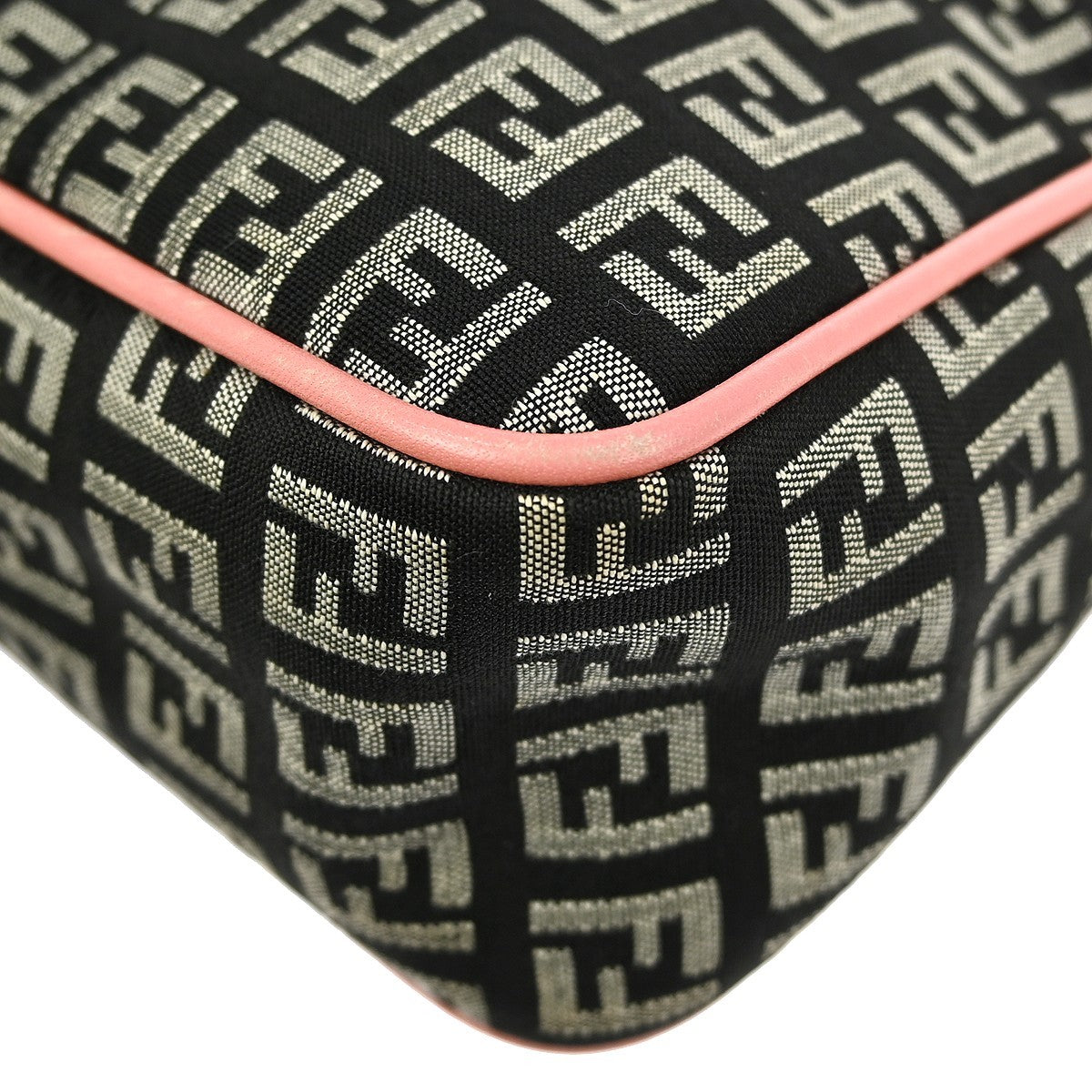 Fendi Zucchino Canvas, BLACK, CANVAS, Shoulder bag