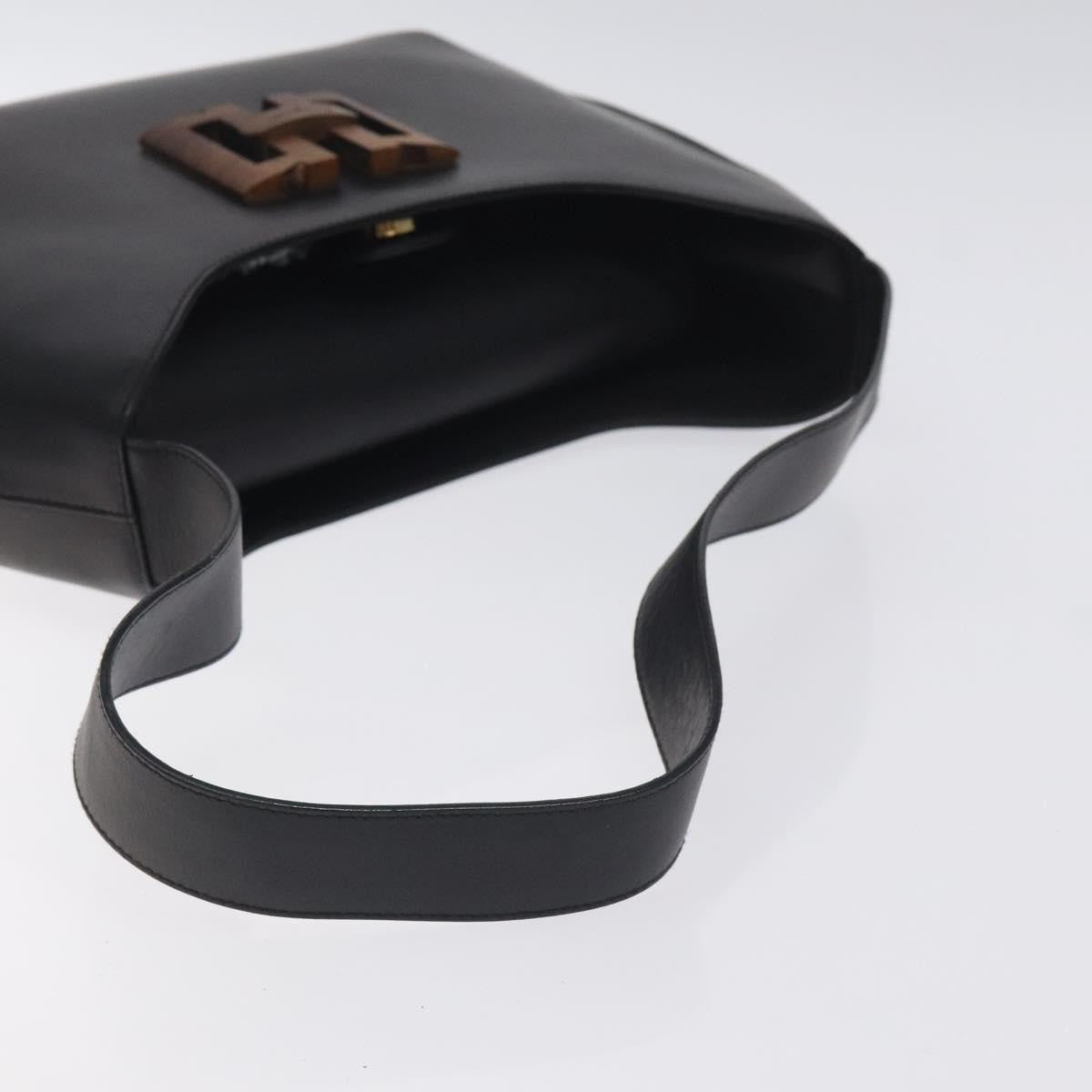 Salvatore Ferragamo Vintage Shoulder Bag Leather, BLACK, LEATHER, Shoulder bag