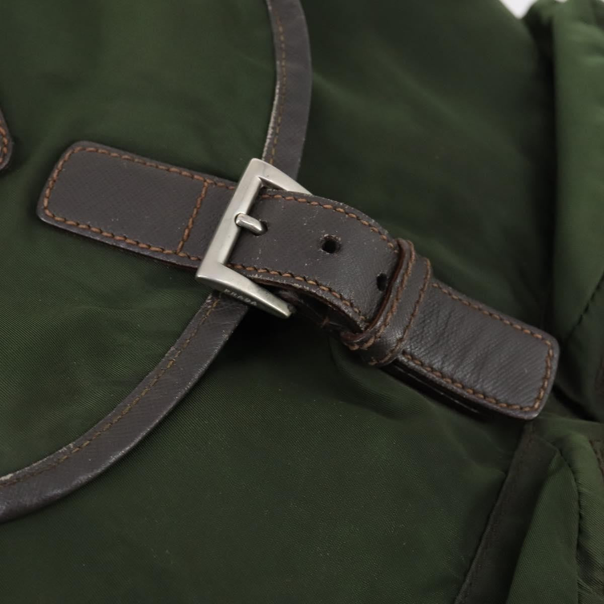 Prada Double Front Pocket Backpack Tessuto, KHAKI, NYLON, Backpack