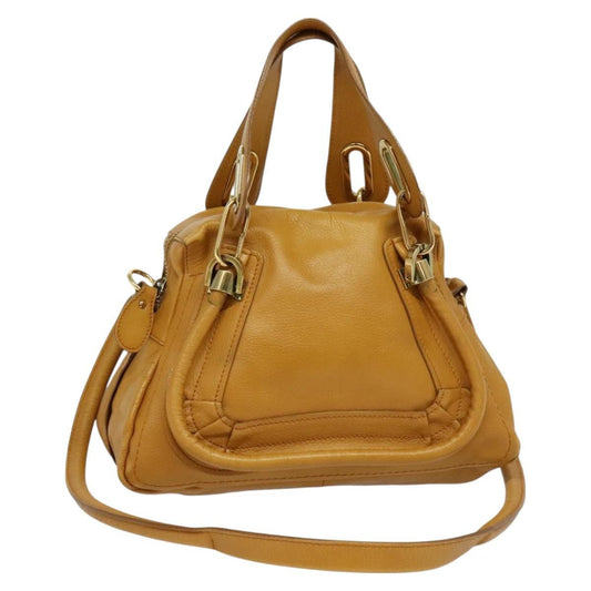 Chloe Paraty Top Handle Bag Leather, GOLD, LEATHER, Handbag