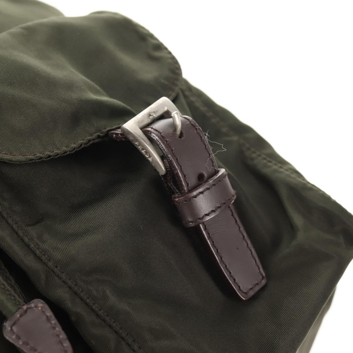 Prada Double Front Pocket Backpack Tessuto, KHAKI, NYLON, Backpack