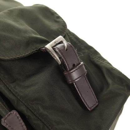 Prada Double Front Pocket Backpack Tessuto, KHAKI, NYLON, Backpack