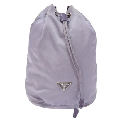 Prada Vela Drawstring Bucket Pouch Tessuto, PURPLE, NYLON, Clutche & pouche