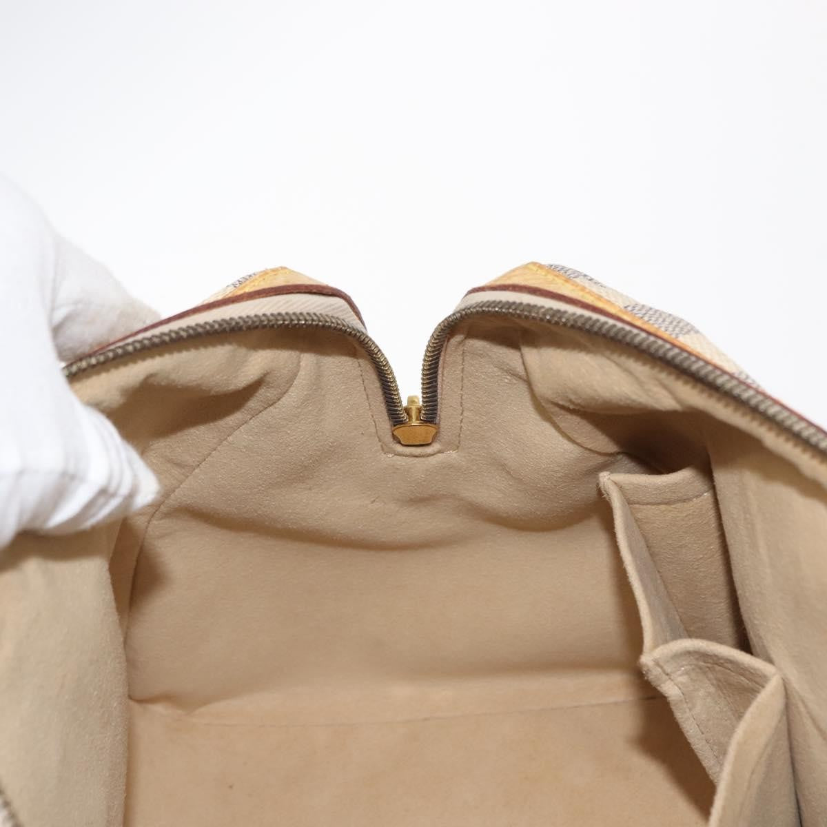 Louis Vuitton Berkeley Handbag Damier, BEIGE, CANVAS, Handbag