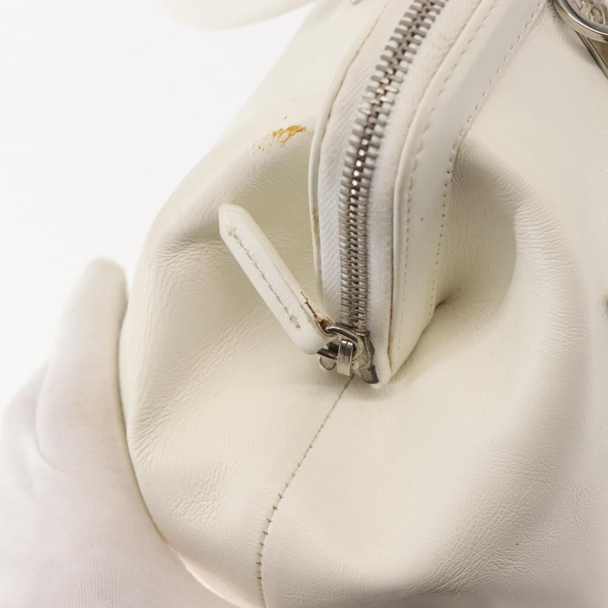 Christian Dior Vintage Handbag Leather, WHITE, LEATHER, Handbag