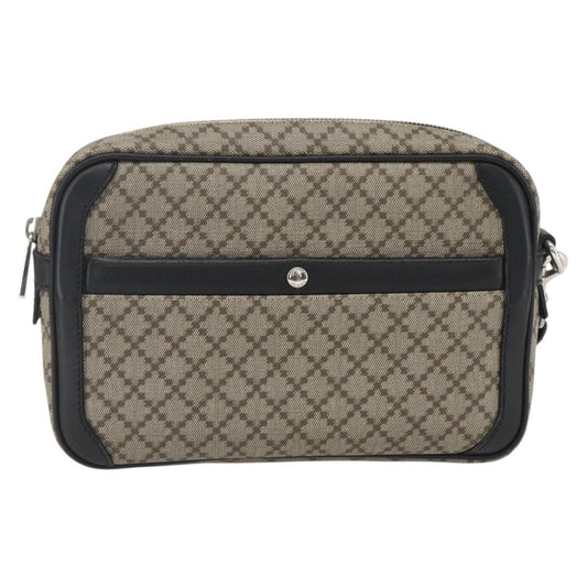 Gucci Wristlet Clutch Diamante Canvas, BEIGE, PVC, Clutche & pouche