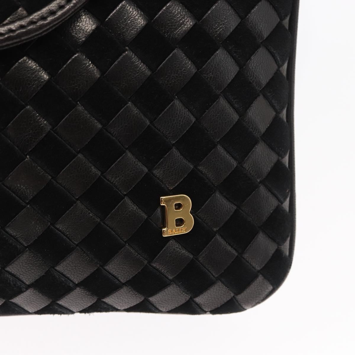 Bally Vintage Handbag Leather, BLACK, LEATHER, Handbag