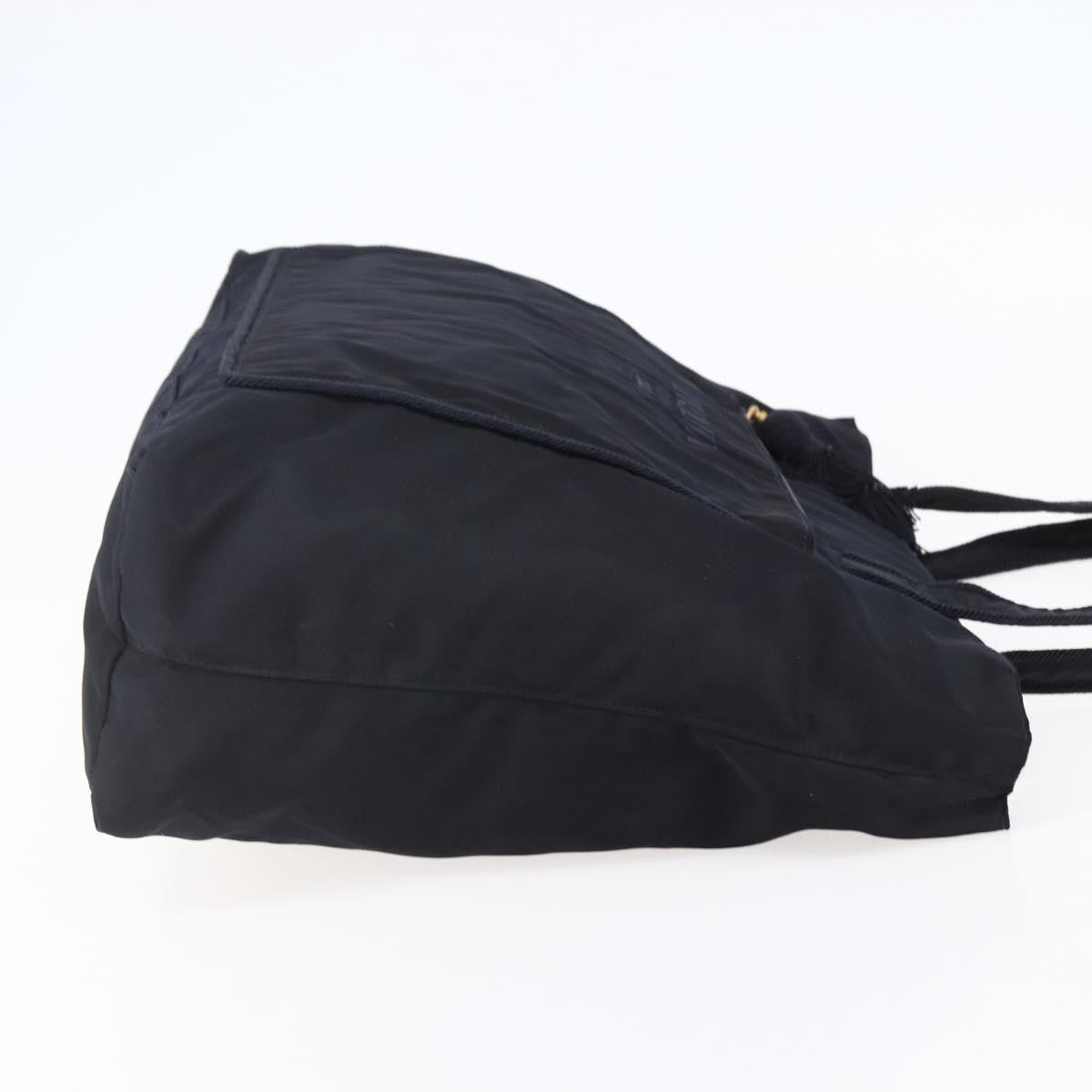 Prada Front Pocket Zip Tote Tessuto, BLACK, NYLON, Tote bag