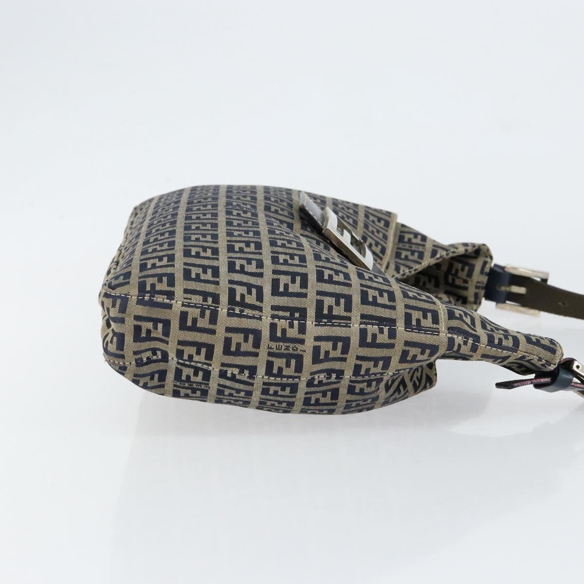 Fendi Vintage Hobo Zucchino Canvas, NAVY, CANVAS, Shoulder bag