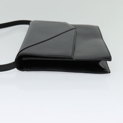 Gucci Vintage Flap Shoulder Bag Leather, BLACK, LEATHER, Shoulder bag