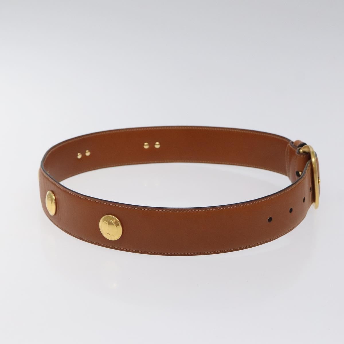 Gucci Round Buckle Belt Leather, Brown, Leather, Belt