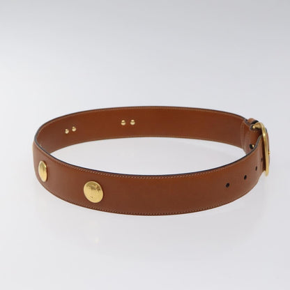 Gucci Round Buckle Belt Leather, Brown, Leather, Belt