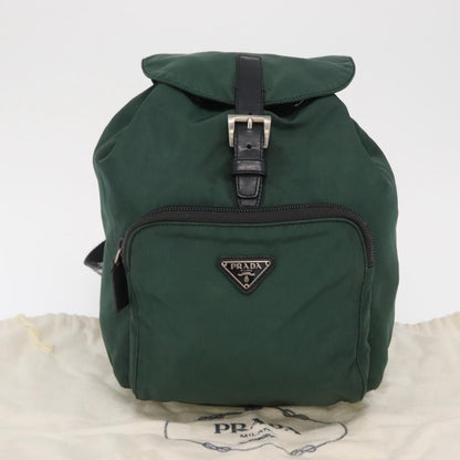 Prada Front Pocket Backpack Tessuto, GREEN, NYLON, Backpack