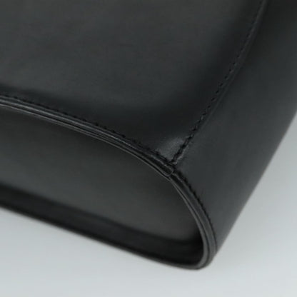 Salvatore Ferragamo Gancini handbag Leather, BLACK, LEATHER, Handbag