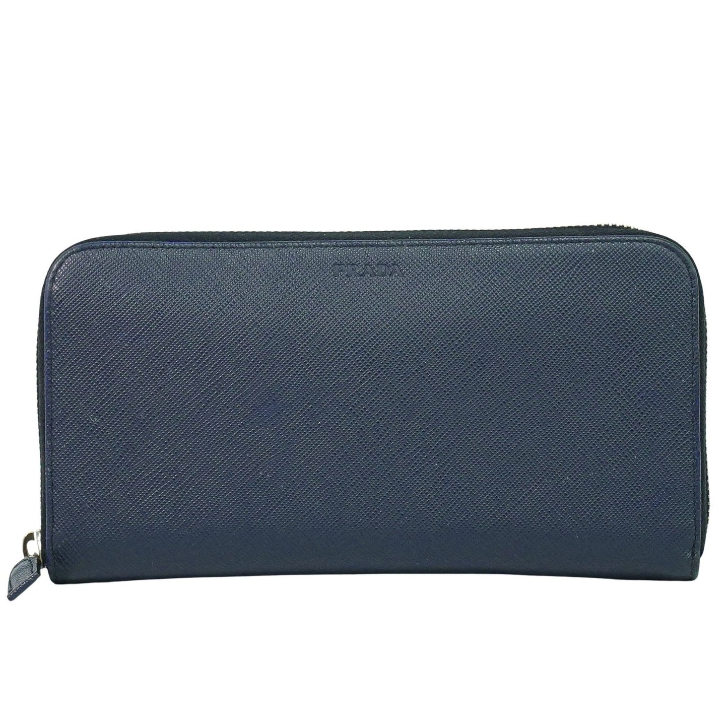 Prada Saffiano Wallet Leather, NAVY, LEATHER, Wallets