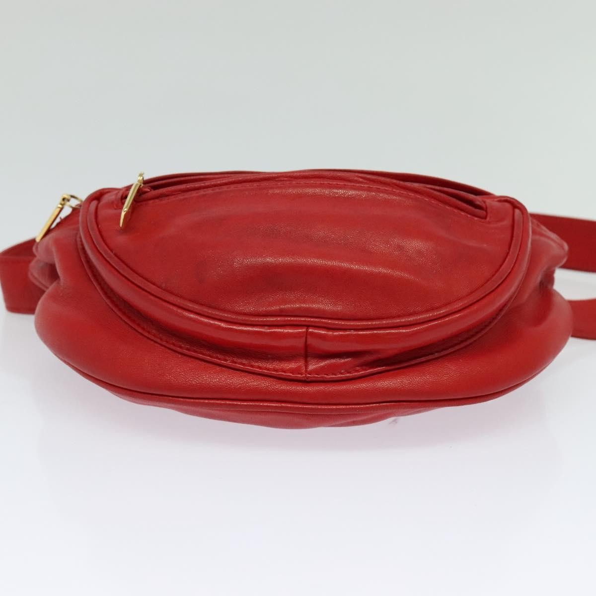 Gucci Waist Bag Leather, RED, LEATHER, Shoulder bag