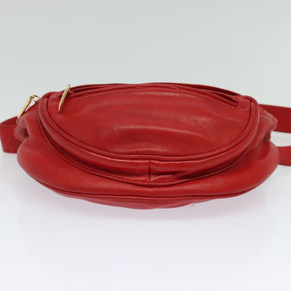 Gucci Waist Bag Leather, RED, LEATHER, Shoulder bag