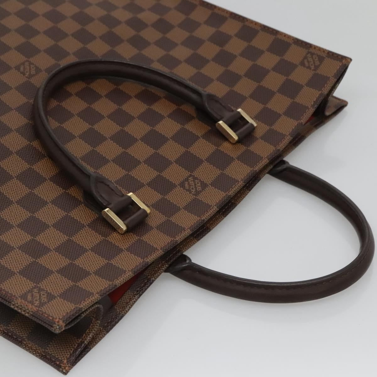Louis Vuitton Sac Plat Bag Damier, BROWN, CANVAS, Handbag