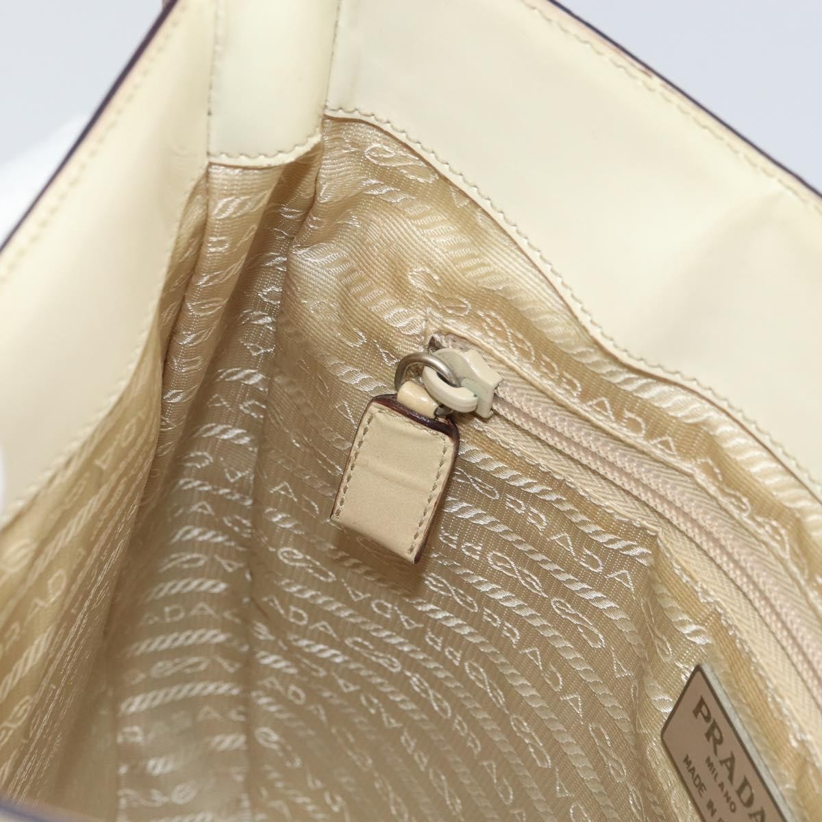 Prada Vintage Shoulder Bag Patent leather, BEIGE, PATENT_LEATHER, Shoulder bag