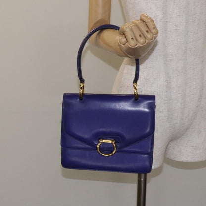 Celine Gancini Handbag Leather, PURPLE, LEATHER, Handbag