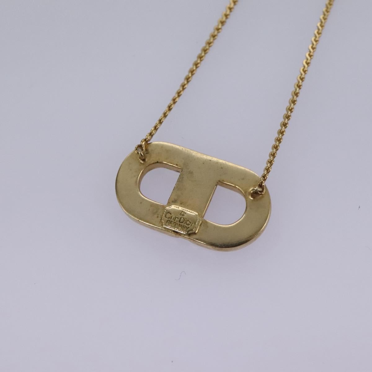 Christian Dior CD Pendant Necklace Gold-plated, GOLD, METAL, Necklace