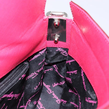 Salvatore Ferragamo Gancini Shoulder Bag Leather, PINK, LEATHER, Shoulder bag