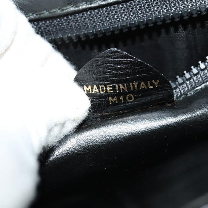 Celine Vintage Circle Logo Crossbody Bag Leather, BLACK, LEATHER, Crossbody bag