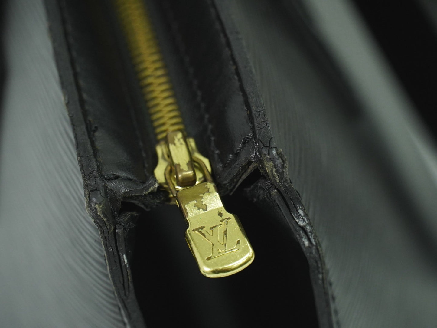 Louis Vuitton Saint Jacques Handbag Epi Leather, BLACK, LEATHER, Tote bag