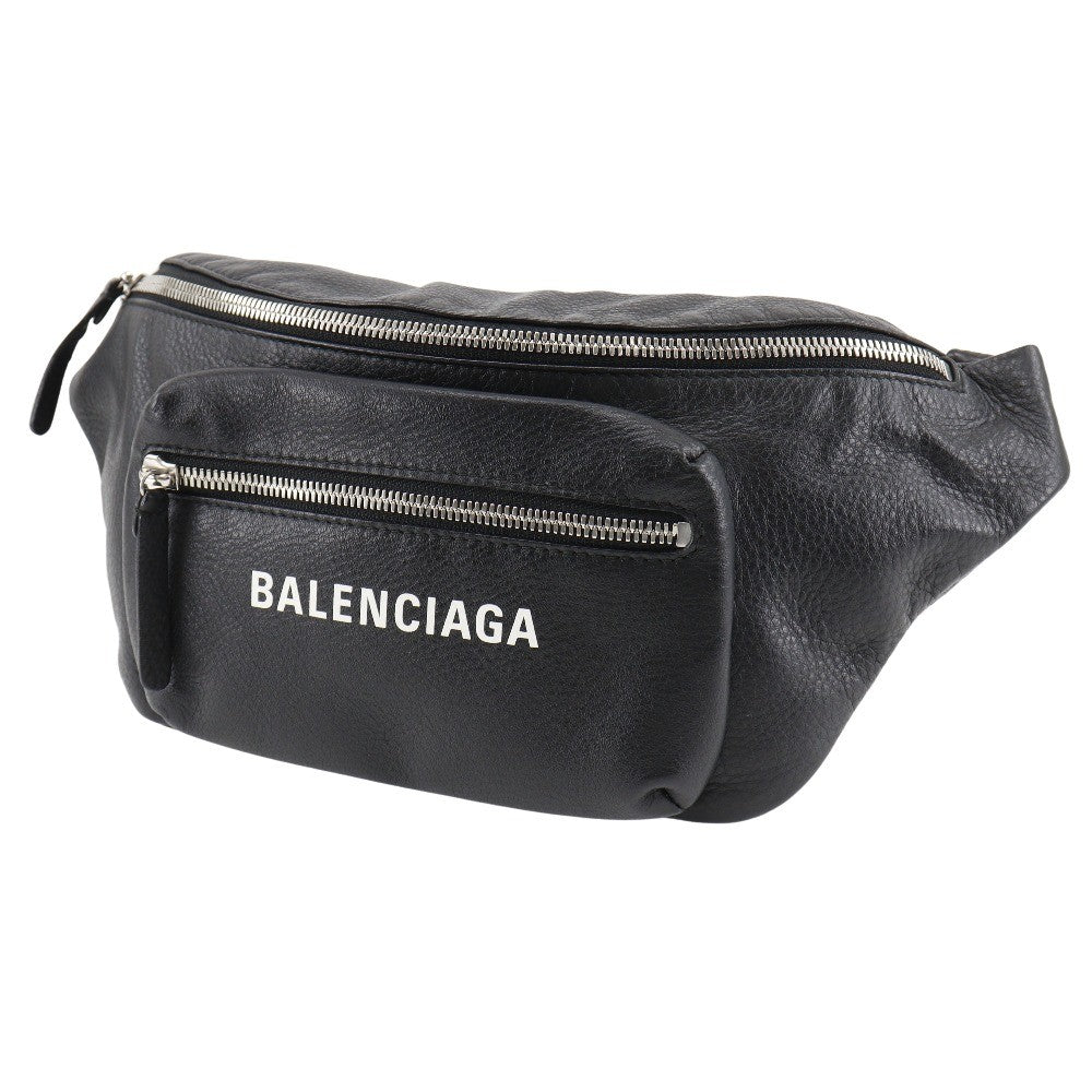 Balenciaga Everyday Waist Bag Leather, BLACK, LEATHER, Crossbody bag