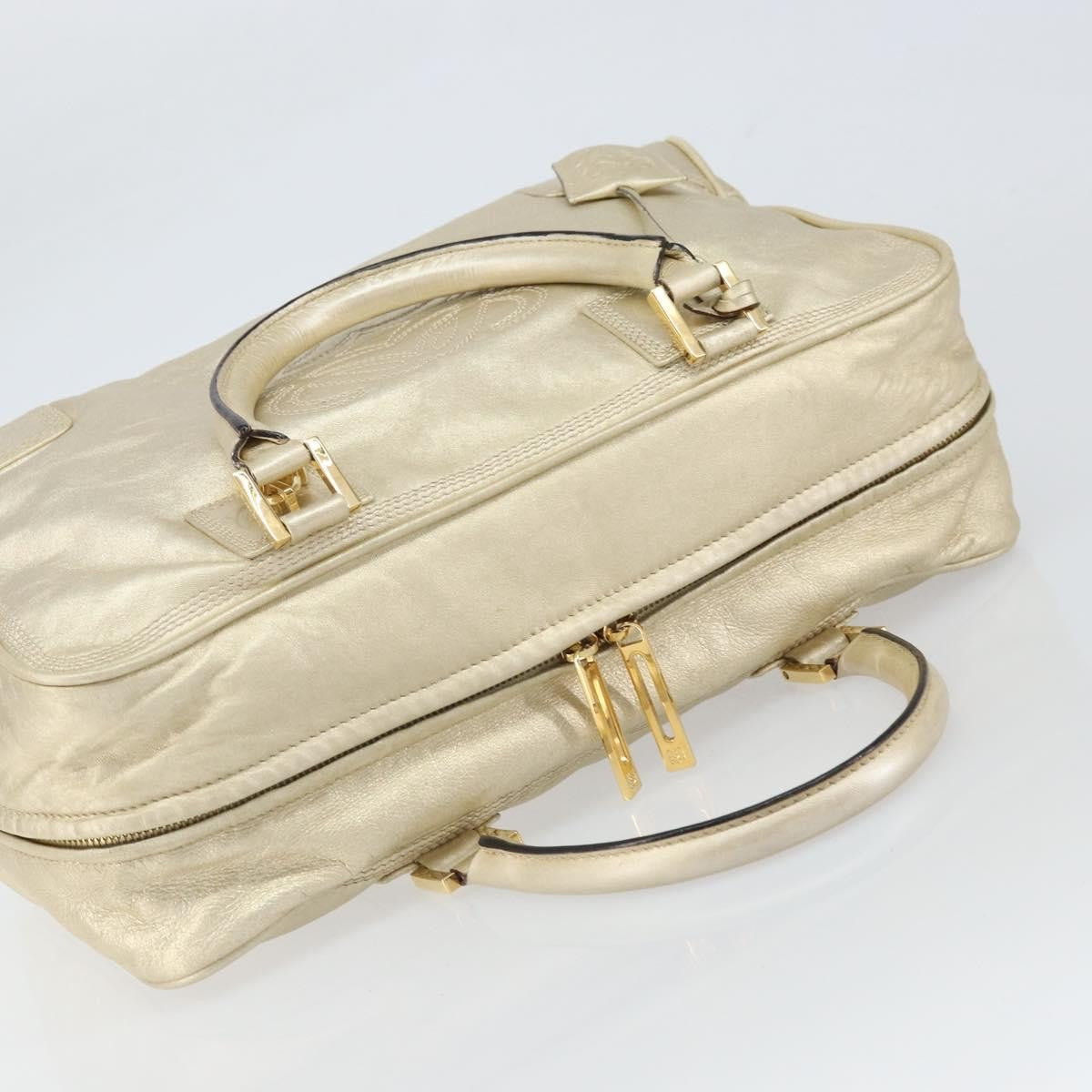 Loewe Amazona Bag Leather, GOLD, LEATHER, Handbag