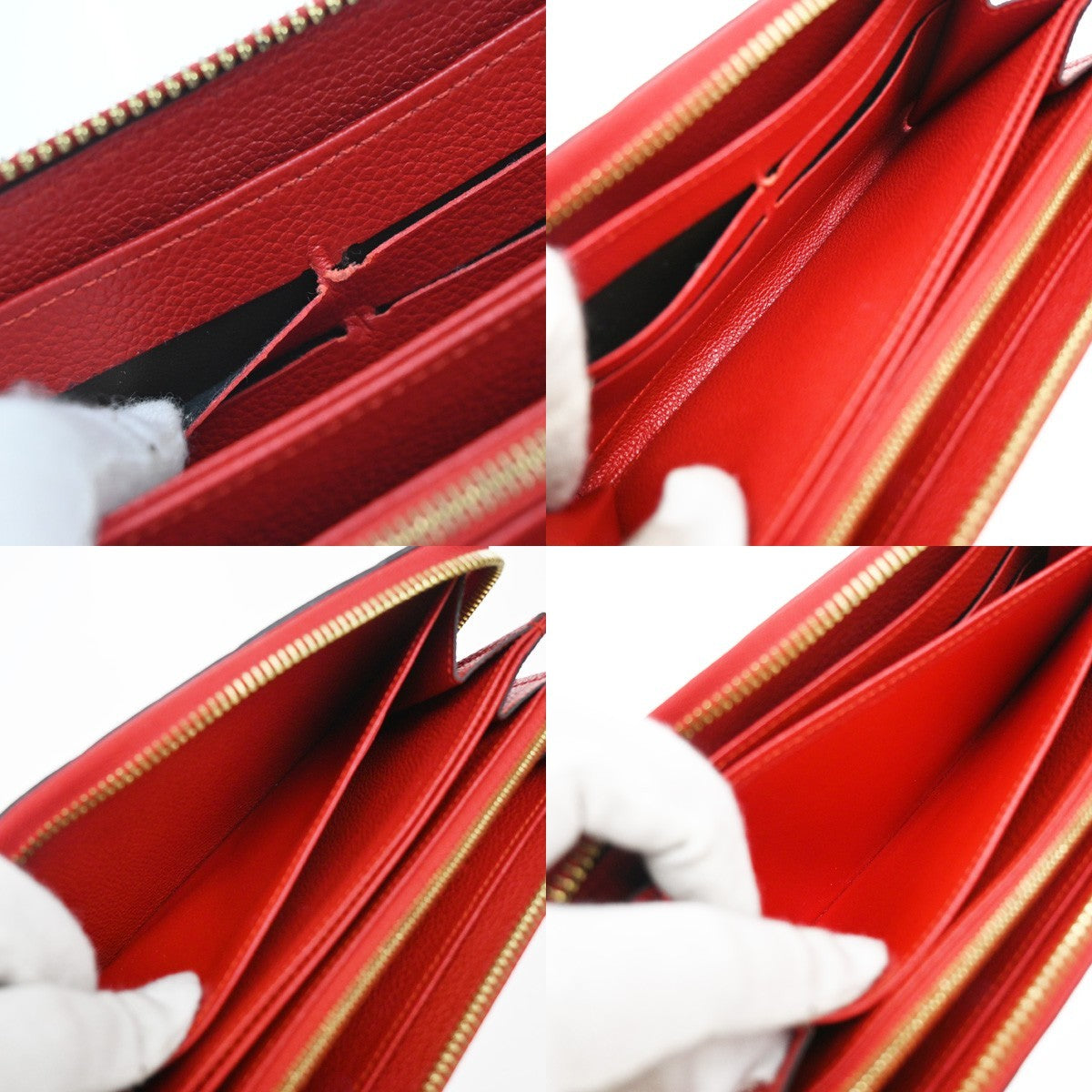 Louis Vuitton Portefeuille zippy Monogramme Empreinte Monogramme Empreinte, RED, LEATHER, Wallets
